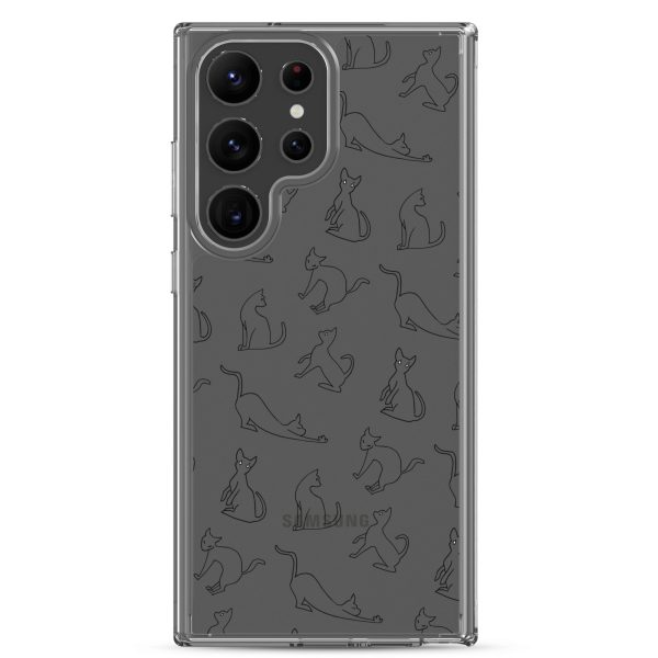 Cat Outline Samsung Clear Case