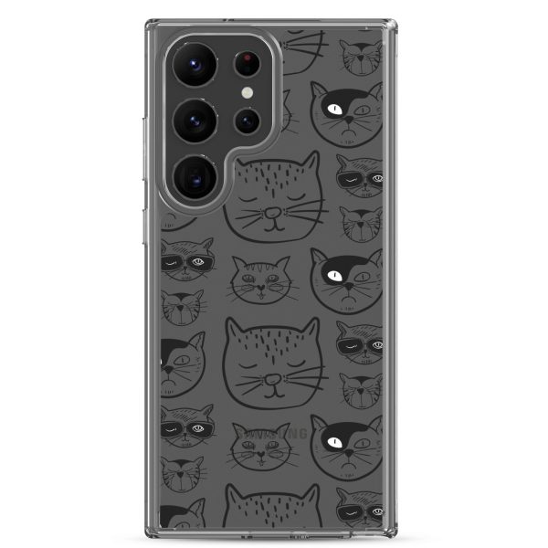 Cartoonish Cat Samsung Clear Case