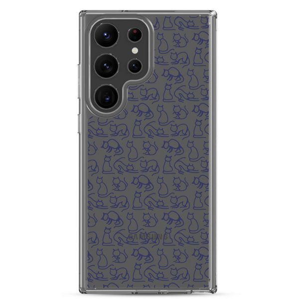 clear-case-for-samsung-samsung-galaxy-s23-ultra-case-on-phone-6a38fcb08590a.jpg Simple Cat Outlines Samsung Clear Case