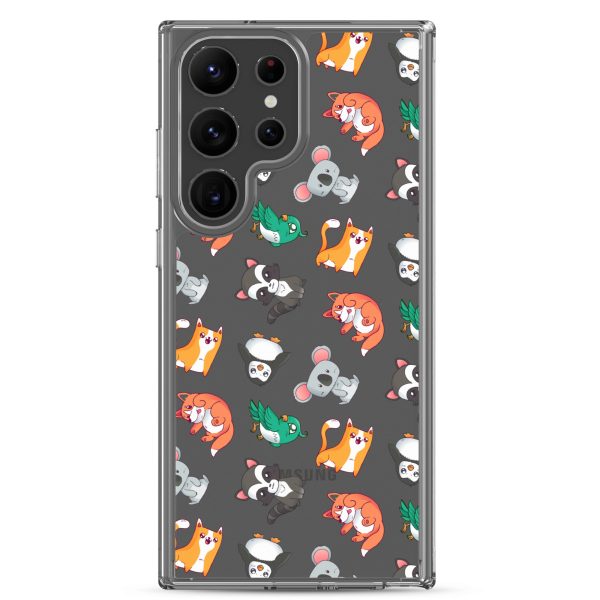 Cute Cartoon Animals Samsung Clear Case