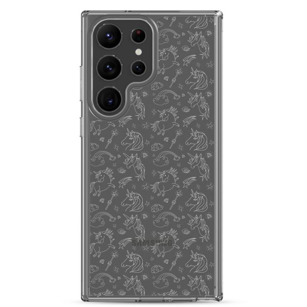 Unicorn Outline Drawing Samsung Clear Case