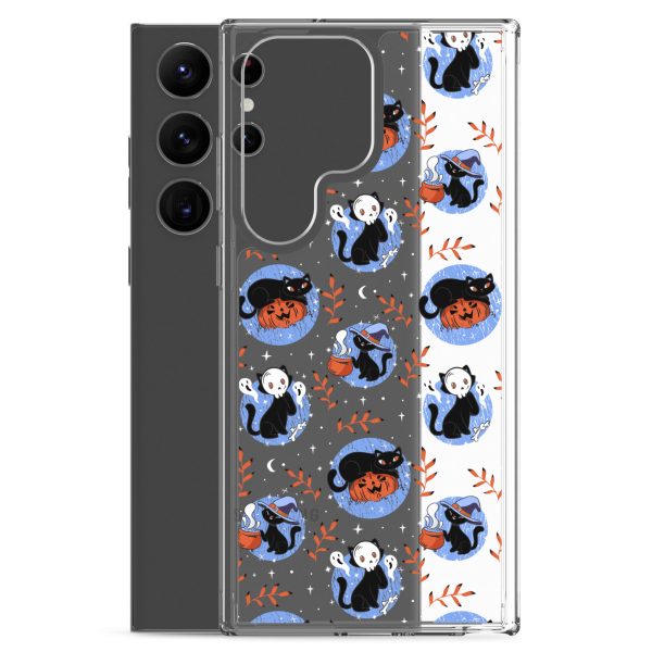 clear-case-for-samsung-samsung-galaxy-s23-ultra-case-with-phone-6a1e7be103498.jpg Halloween Cats Samsung Clear Case