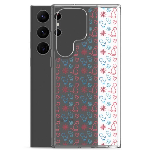 clear-case-for-samsung-samsung-galaxy-s23-ultra-case-with-phone-6a1e7c0068917.jpg Cats and Flowers Doodle Samsung Clear Case