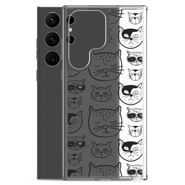 Cartoonish Cat Samsung Clear Case