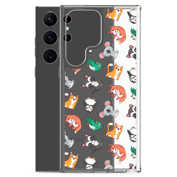 Cute Cartoon Animals Samsung Clear Case