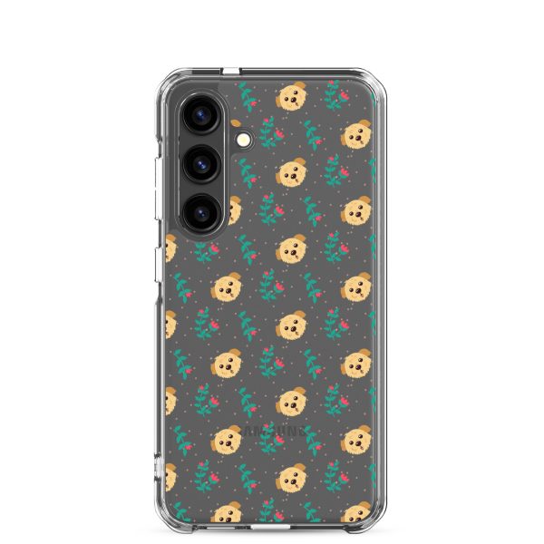 clear-case-for-samsung-samsung-galaxy-s24-case-on-phone-6a1e78da0dff1.jpg Dogs and Flowers Samsung Clear Case