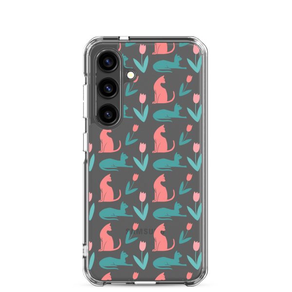 clear-case-for-samsung-samsung-galaxy-s24-case-on-phone-6a1e7a0824d46.jpg Cat Silhouettes Samsung Clear Case