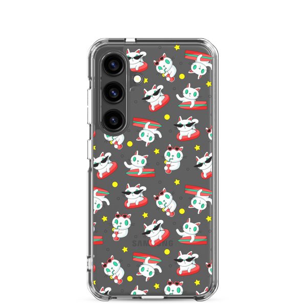 clear-case-for-samsung-samsung-galaxy-s24-case-on-phone-6a1e7bb381d8f.jpg Cat Surfing Samsung Clear Case