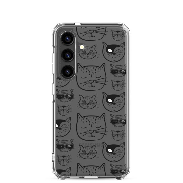 Cartoonish Cat Samsung Clear Case