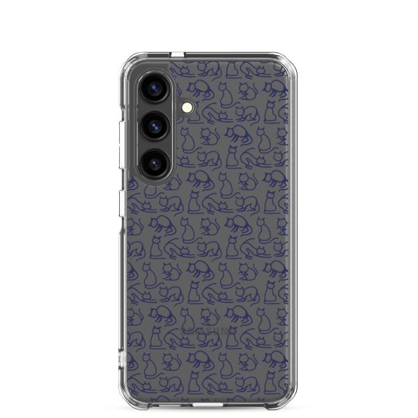 clear-case-for-samsung-samsung-galaxy-s24-case-on-phone-6a38fcb085a9f.jpg Simple Cat Outlines Samsung Clear Case