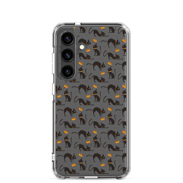 clear-case-for-samsung-samsung-galaxy-s24-case-on-phone-6a38ff116f5b1.jpg Halloween Seamless Cat Samsung Clear Case