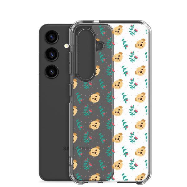 clear-case-for-samsung-samsung-galaxy-s24-case-with-phone-6a1e78da0e07d.jpg Dogs and Flowers Samsung Clear Case