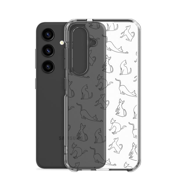 Cat Outline Samsung Clear Case