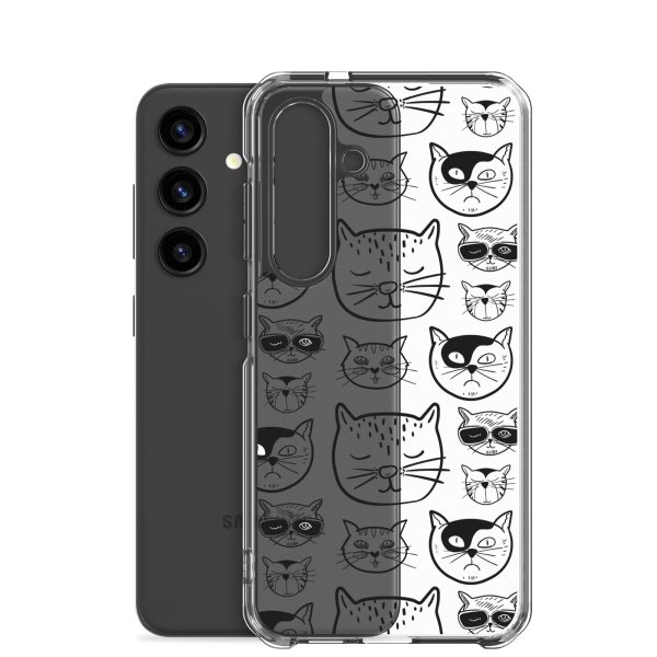 Cartoonish Cat Samsung Clear Case
