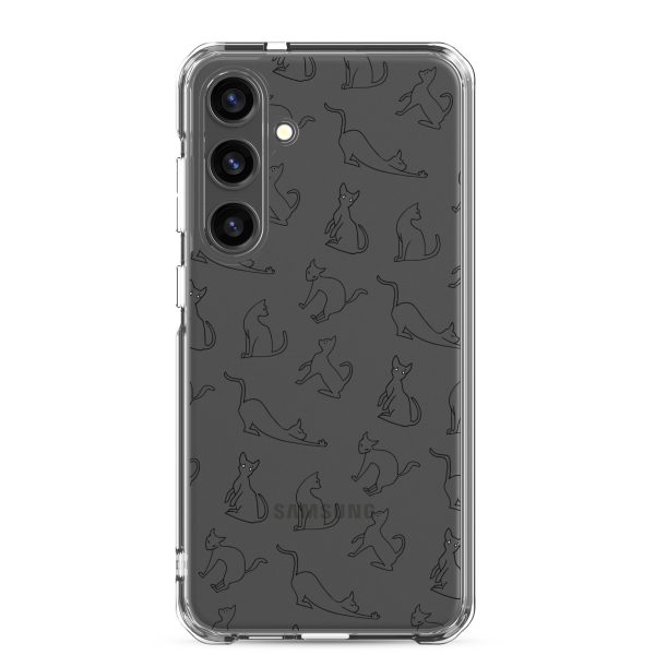 Cat Outline Samsung Clear Case