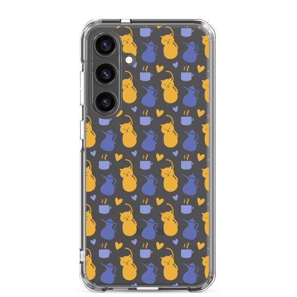 clear-case-for-samsung-samsung-galaxy-s24-plus-case-on-phone-6a1e7c2046f54.jpg Tea and Cat Samsung Clear Case