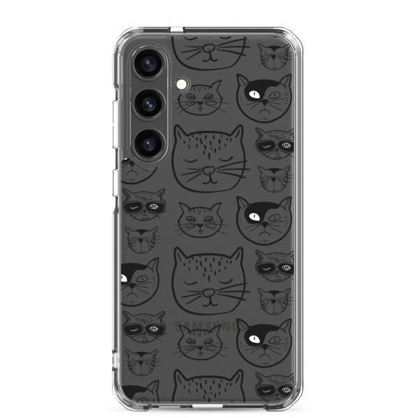 Cartoonish Cat Samsung Clear Case