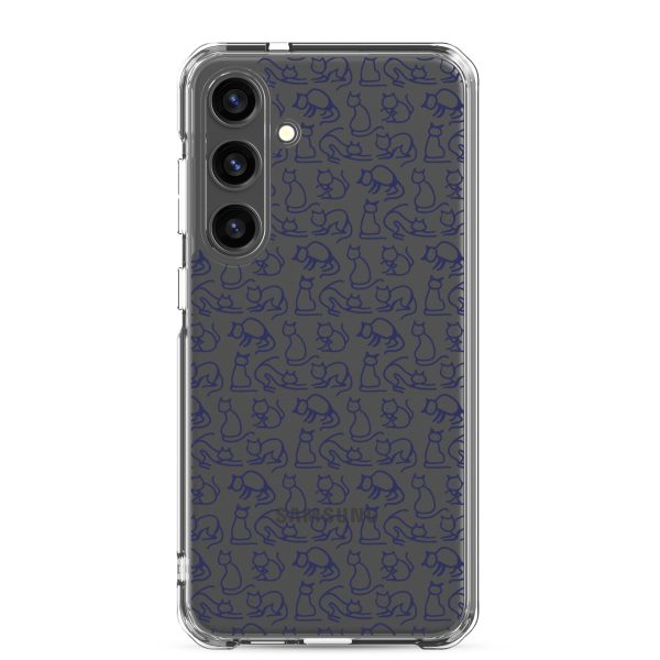 clear-case-for-samsung-samsung-galaxy-s24-plus-case-on-phone-6a38fcb0859d3.jpg Simple Cat Outlines Samsung Clear Case