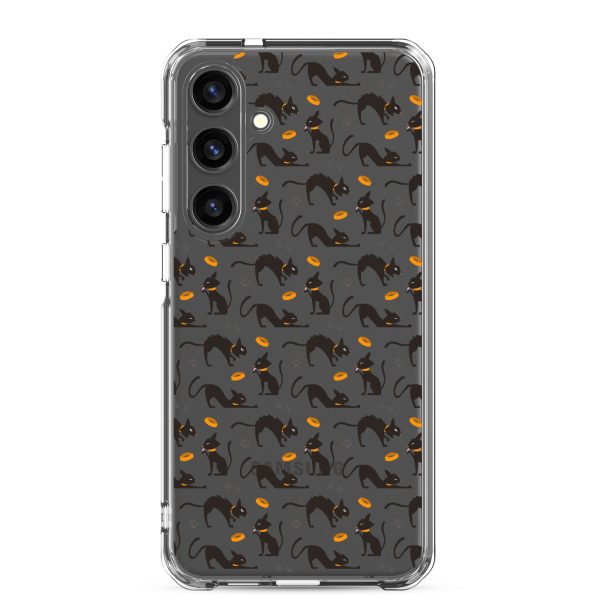 clear-case-for-samsung-samsung-galaxy-s24-plus-case-on-phone-6a38ff116f4d3.jpg Halloween Seamless Cat Samsung Clear Case