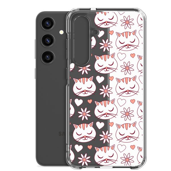 clear-case-for-samsung-samsung-galaxy-s24-plus-case-with-phone-6a1e79e649e95.jpg Cat Flowers and Hearts Samsung Clear Case