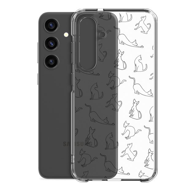 Cat Outline Samsung Clear Case
