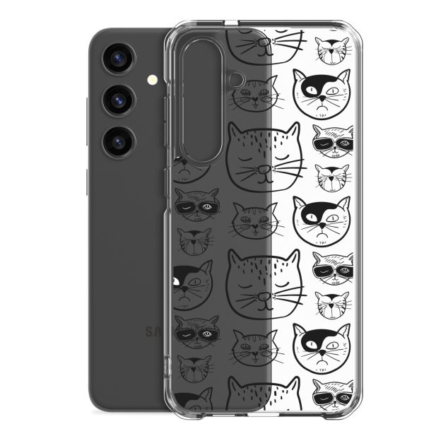 Cartoonish Cat Samsung Clear Case