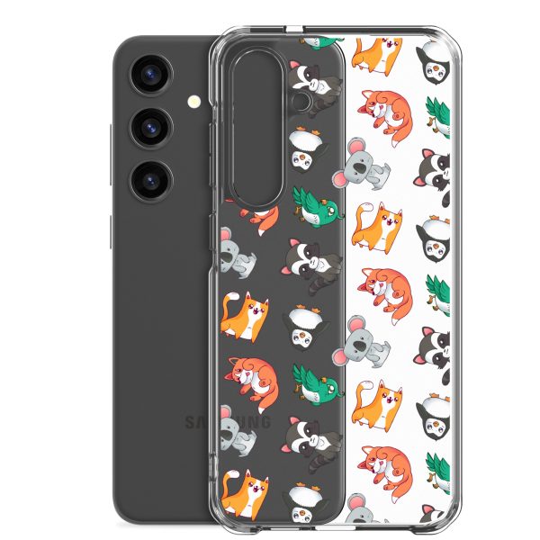 Cute Cartoon Animals Samsung Clear Case
