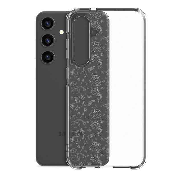 Unicorn Outline Drawing Samsung Clear Case