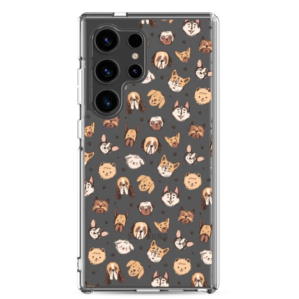 Cute Dog Breeds Samsung Clear Case