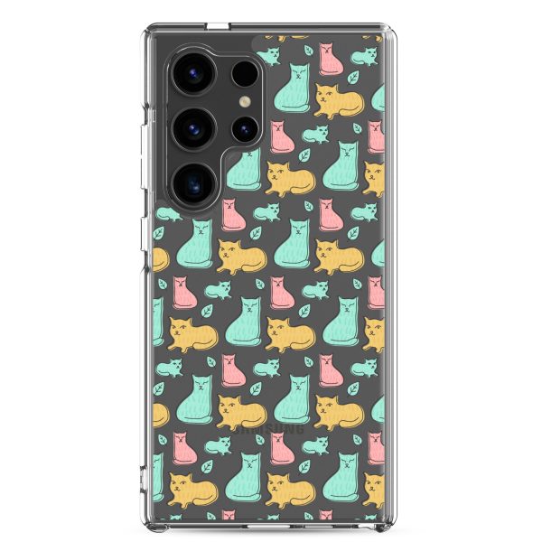 Cat Cute Colorful Samsung Clear Case