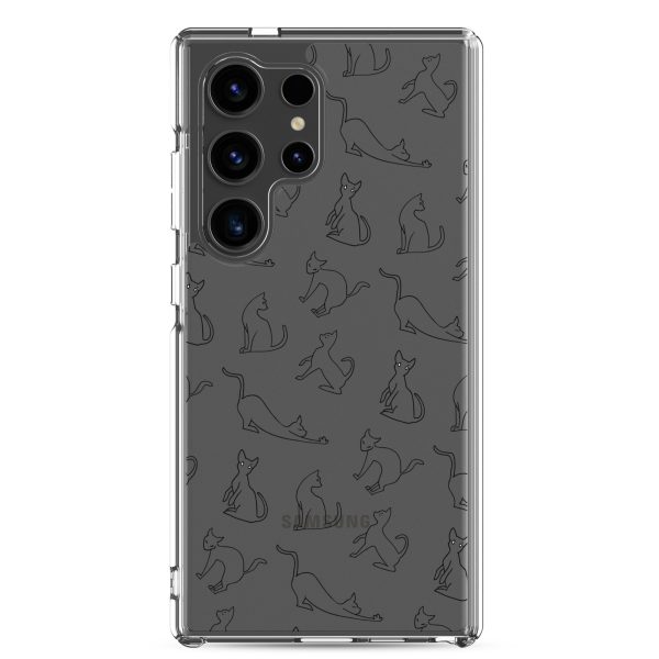 Cat Outline Samsung Clear Case