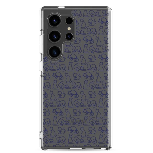 clear-case-for-samsung-samsung-galaxy-s24-ultra-case-on-phone-6a38fcb085a3b.jpg Simple Cat Outlines Samsung Clear Case