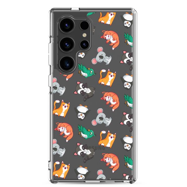 Cute Cartoon Animals Samsung Clear Case