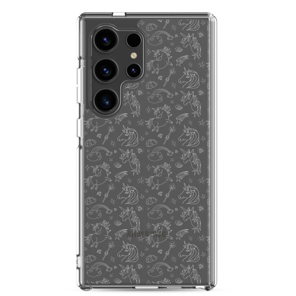 Unicorn Outline Drawing Samsung Clear Case