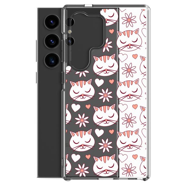 clear-case-for-samsung-samsung-galaxy-s24-ultra-case-with-phone-6a1e79e649fef.jpg Cat Flowers and Hearts Samsung Clear Case