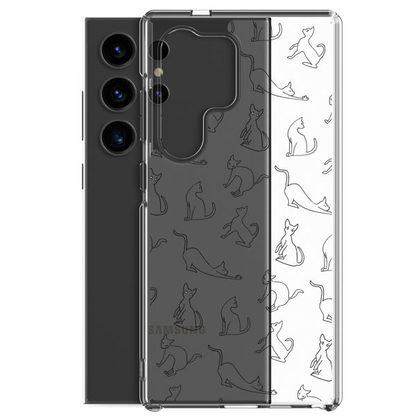 Cat Outline Samsung Clear Case