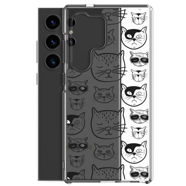 Cartoonish Cat Samsung Clear Case