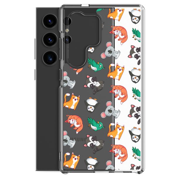 Cute Cartoon Animals Samsung Clear Case