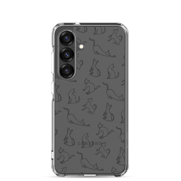 Cat Outline Samsung Clear Case