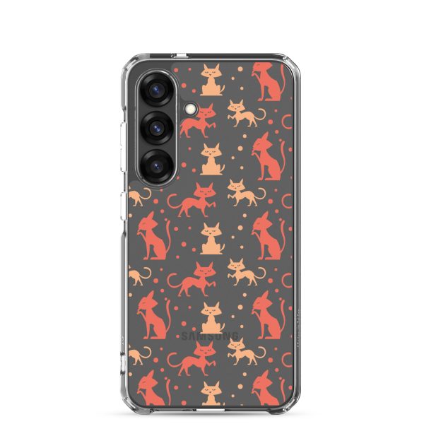 clear-case-for-samsung-samsung-galaxy-s25-case-on-phone-6a1e7b90064d1.jpg Cat Silhouettes Seamless Samsung Clear Case