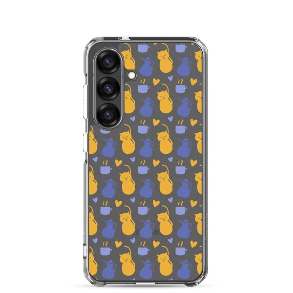 clear-case-for-samsung-samsung-galaxy-s25-case-on-phone-6a1e7c2046c59.jpg Tea and Cat Samsung Clear Case