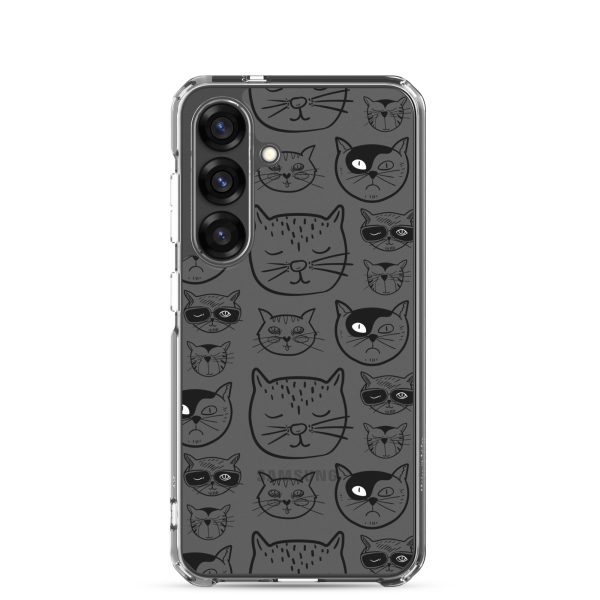 Cartoonish Cat Samsung Clear Case