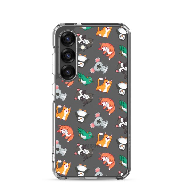 Cute Cartoon Animals Samsung Clear Case