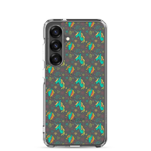 Colorful Unicorn Drawings Samsung Clear Case