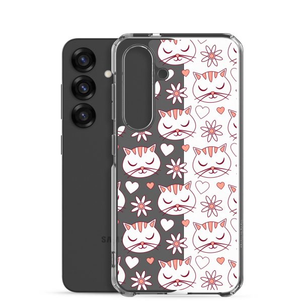 clear-case-for-samsung-samsung-galaxy-s25-case-with-phone-6a1e79e6499d8.jpg Cat Flowers and Hearts Samsung Clear Case