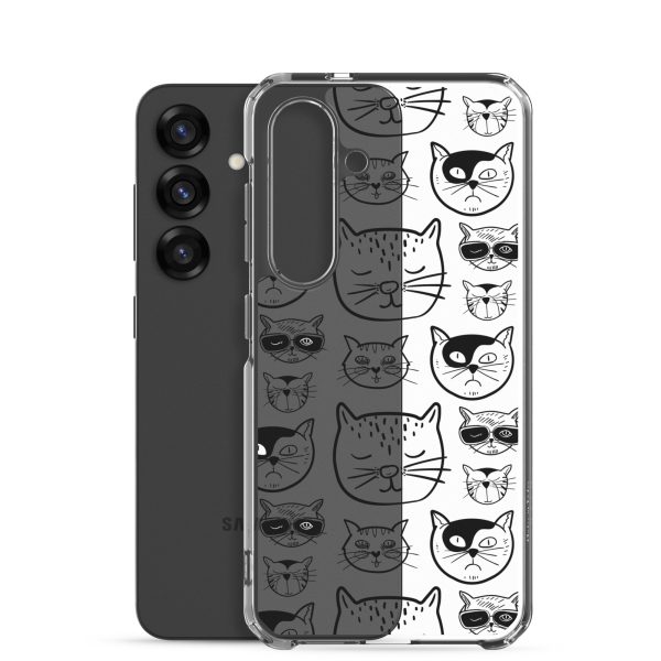 Cartoonish Cat Samsung Clear Case