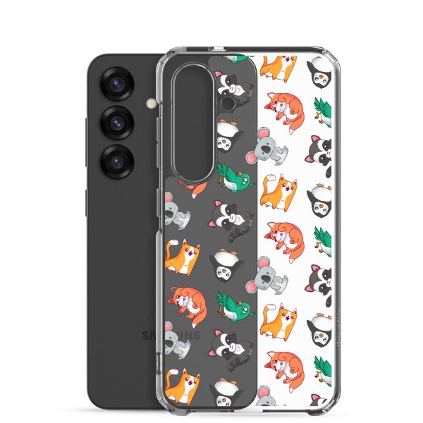 Cute Cartoon Animals Samsung Clear Case