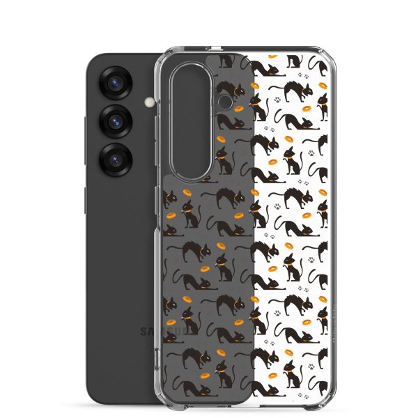 clear-case-for-samsung-samsung-galaxy-s25-case-with-phone-6a38ff116f354.jpg Halloween Seamless Cat Samsung Clear Case