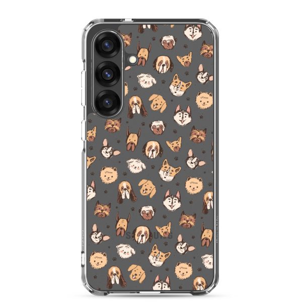Cute Dog Breeds Samsung Clear Case