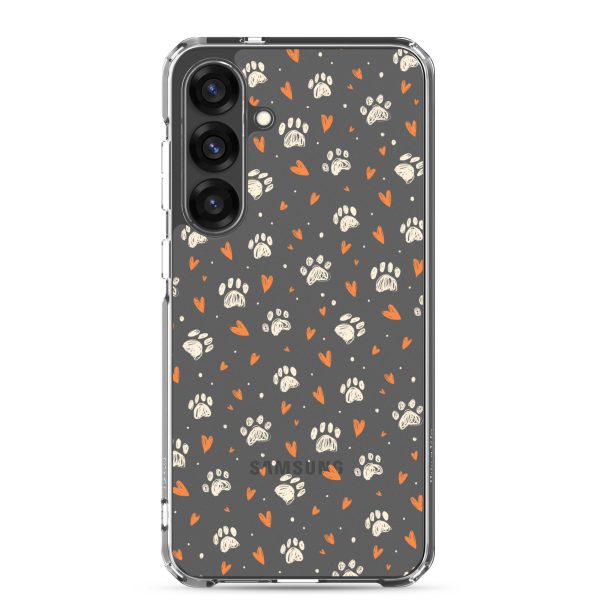 clear-case-for-samsung-samsung-galaxy-s25-plus-case-on-phone-6a1e7832a7b73.jpg Paws Prints Hearts Samsung Clear Case